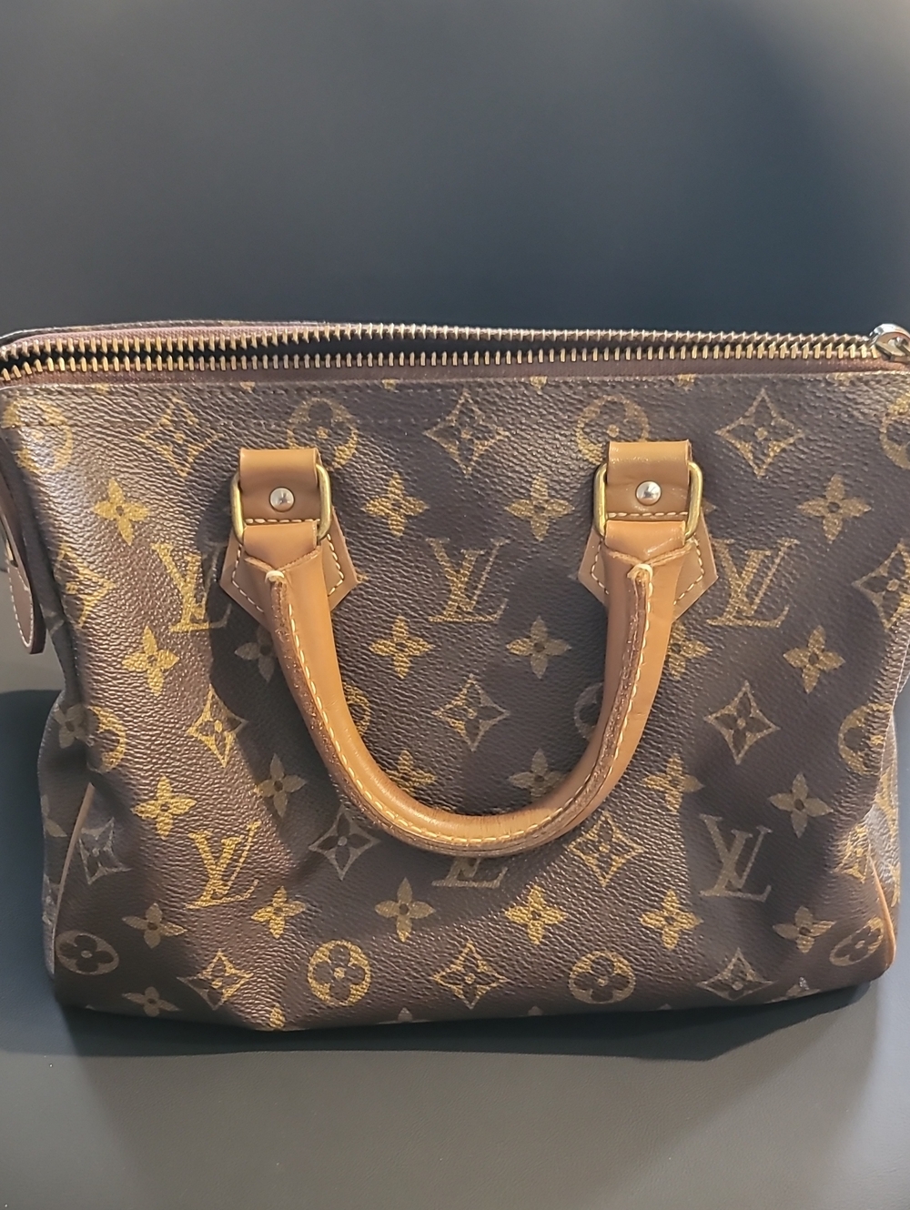 Louis Vuitton Monogram Canvas Satchel in Brown and Tan